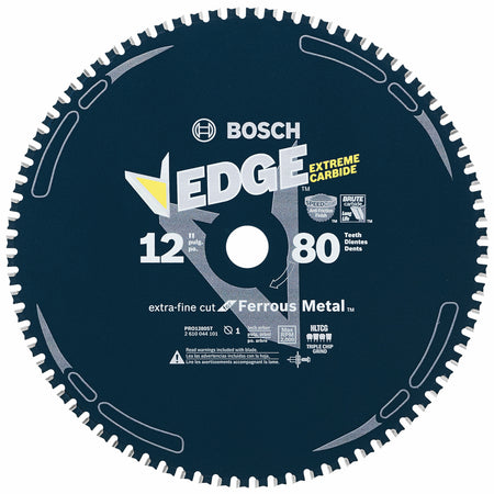 Bosch PRO1280ST 12 In. 80 Tooth Edge Circular Saw Blade for Ferrous Metal Cutting