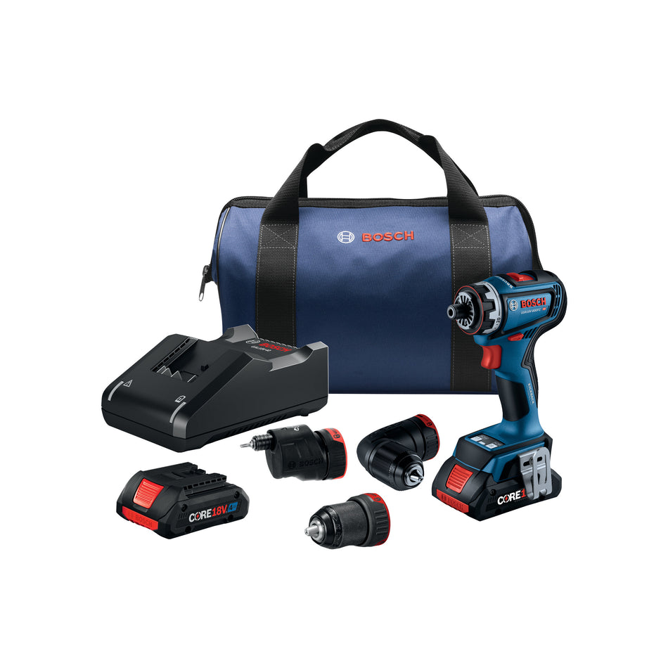Bosch GSR18V-800FCB24 18V Drill/Driver with 5-In-1 Flexiclick® System and (2) CORE18V® 4 Ah Advanced Power Battery