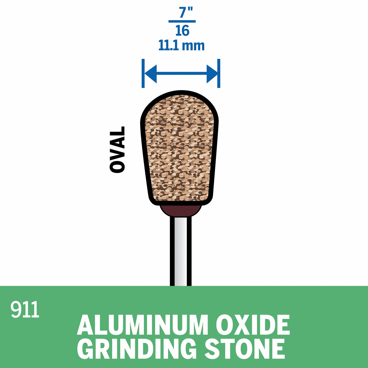 Dremel 911 7/16 In. (11.1 mm) Aluminum Oxide Grinding Stone