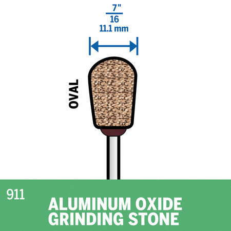 Dremel 911 7/16 In. (11.1 mm) Aluminum Oxide Grinding Stone
