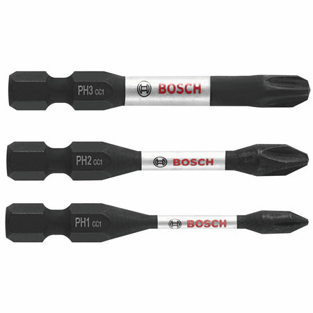 Bosch ITDPHV203 3 pc. Driven 2 In. Impact Phillips® Power Bit Set