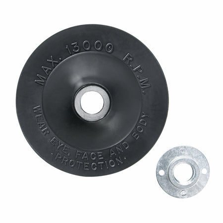 Bosch MG0450 4-1/2 In. Angle Grinder Accessory Rubber Backing Pad with Lock Nut