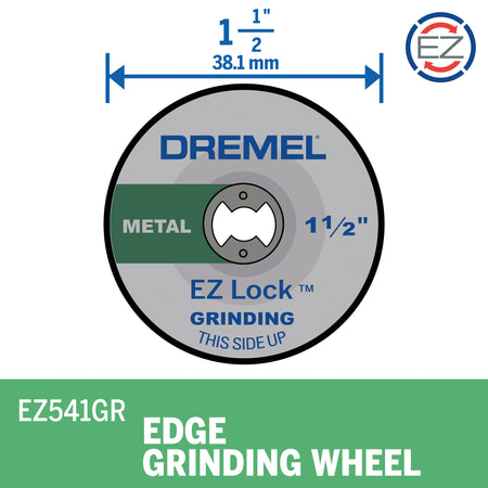 Dremel EZ541GR 1-1/2 In. (38.1 mm) EZ Lock Aluminium Oxide Grinding Wheel