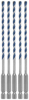 Bosch HCBG0205T 5 pc. 5/32 In. x 6 In. BlueGranite Turbo™ Carbide Hammer Drill Bits
