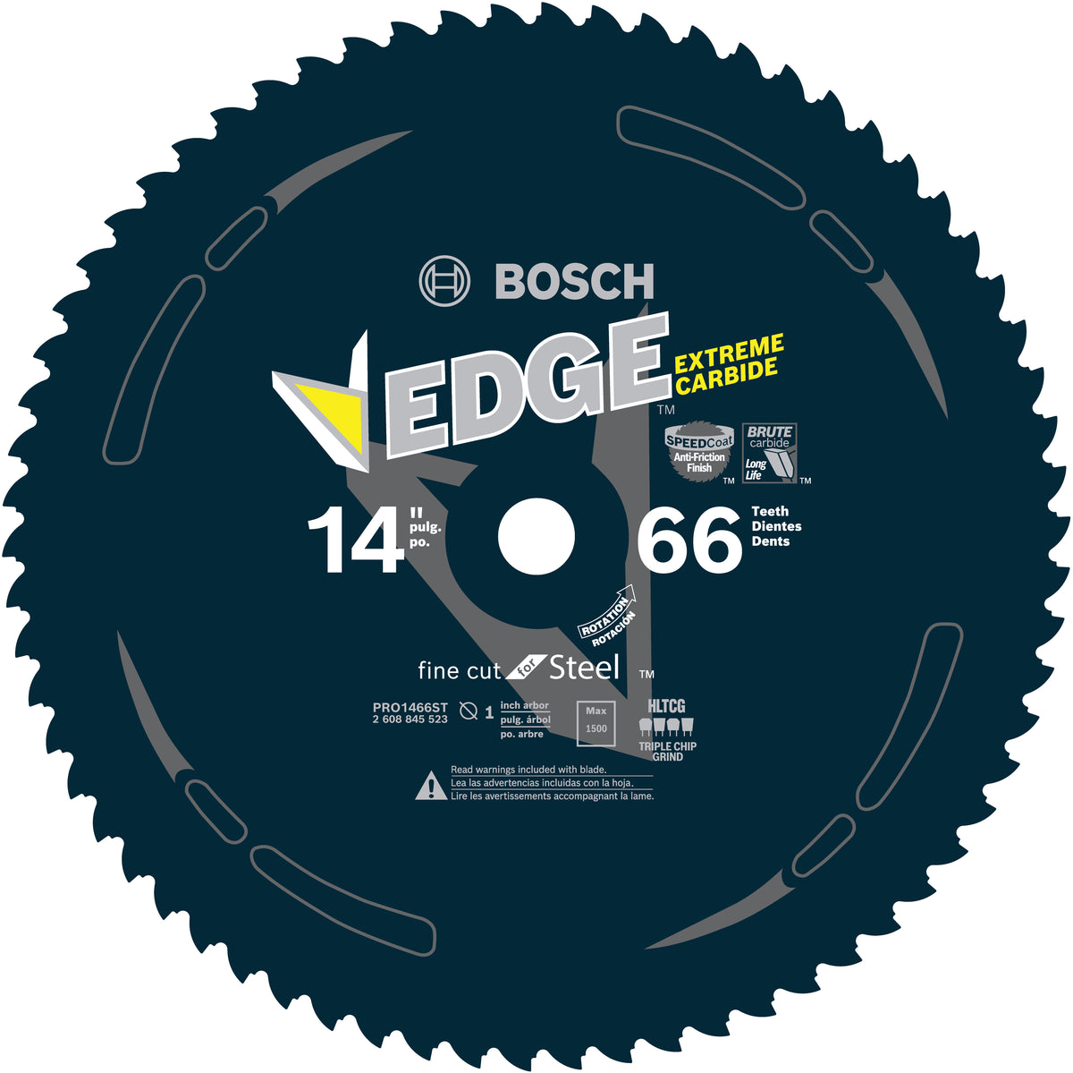 Bosch PRO1466ST 14 In. 66 Tooth Edge Circular Saw Blade for Ferrous Metal Cutting
