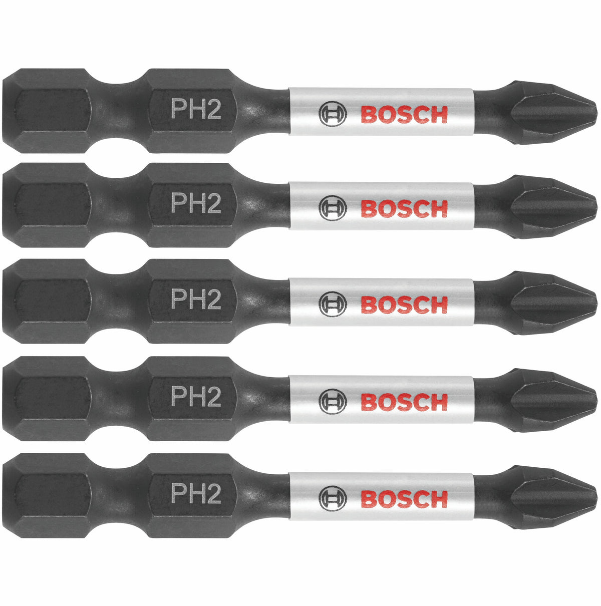 Bosch ITPH2205 5 pc. Impact Tough™ 2 In. Phillips® #2 Power Bits
