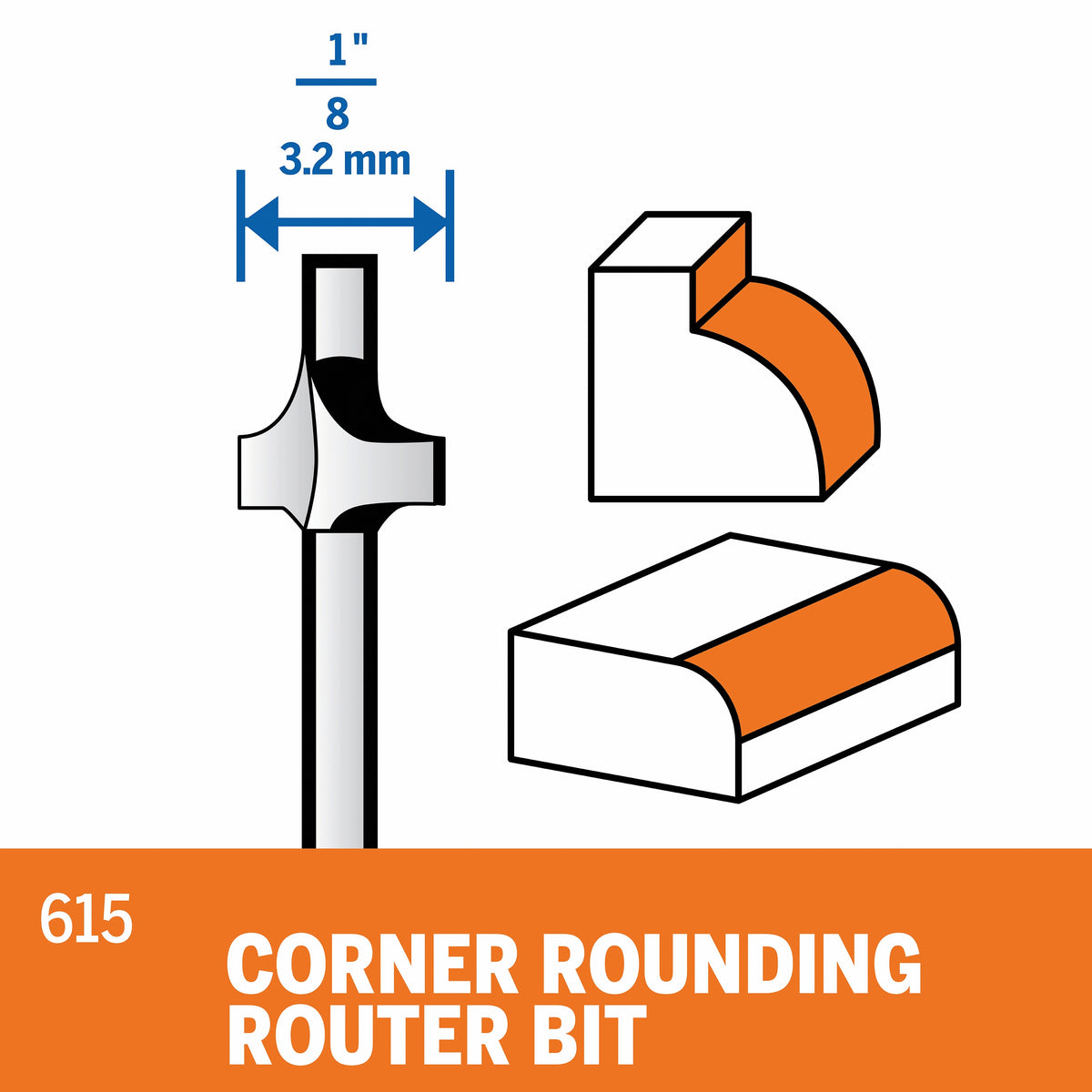 Dremel 615 1/8 In. (3.2 mm) Corner Rounding Router