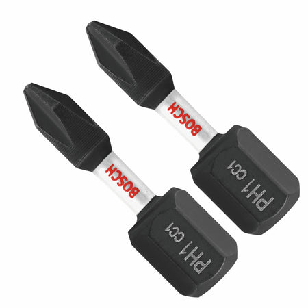 Bosch ITDPH1102 2 pc. Driven 1 In. Impact Phillips® #1 Insert Bits