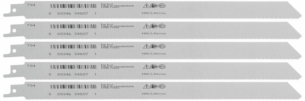 Bosch RM1218 5 pc. 12 In. 18 TPI Metal Reciprocating Saw Blades