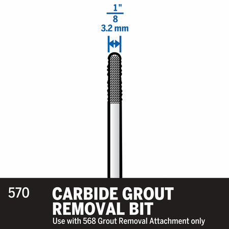 Dremel 570 1/8 In. Grout Removal Bit
