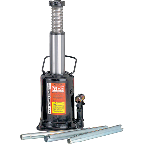 Power Team 9033B Bottle Jack, 33 TON, 5-5/8" Stroke
