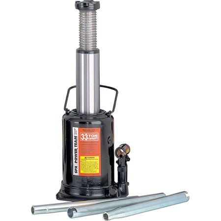 Power Team 9033B Bottle Jack, 33 TON, 5-5/8" Stroke