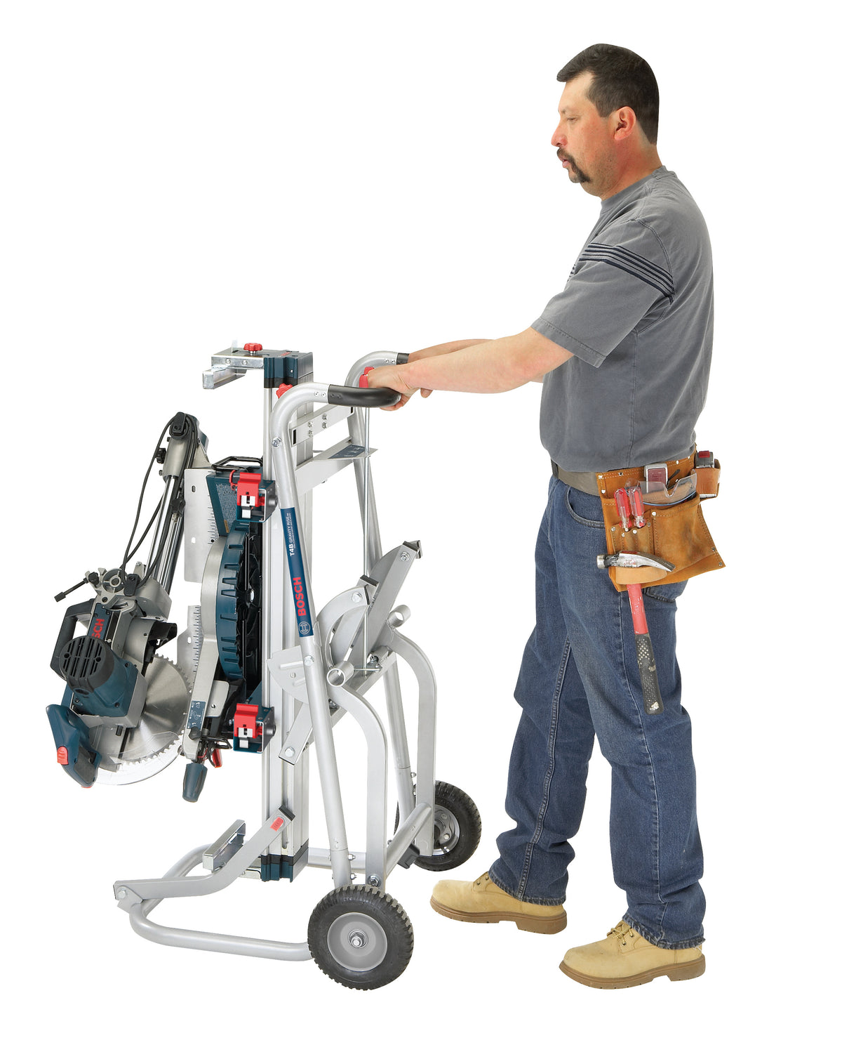 Bosch T4B Gravity-Rise Miter Saw Stand with Wheels