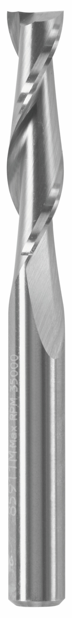 Bosch 85911MC 1/4 In. x 1 In. Solid Carbide Double-Flute Upcut Spiral Router Bit