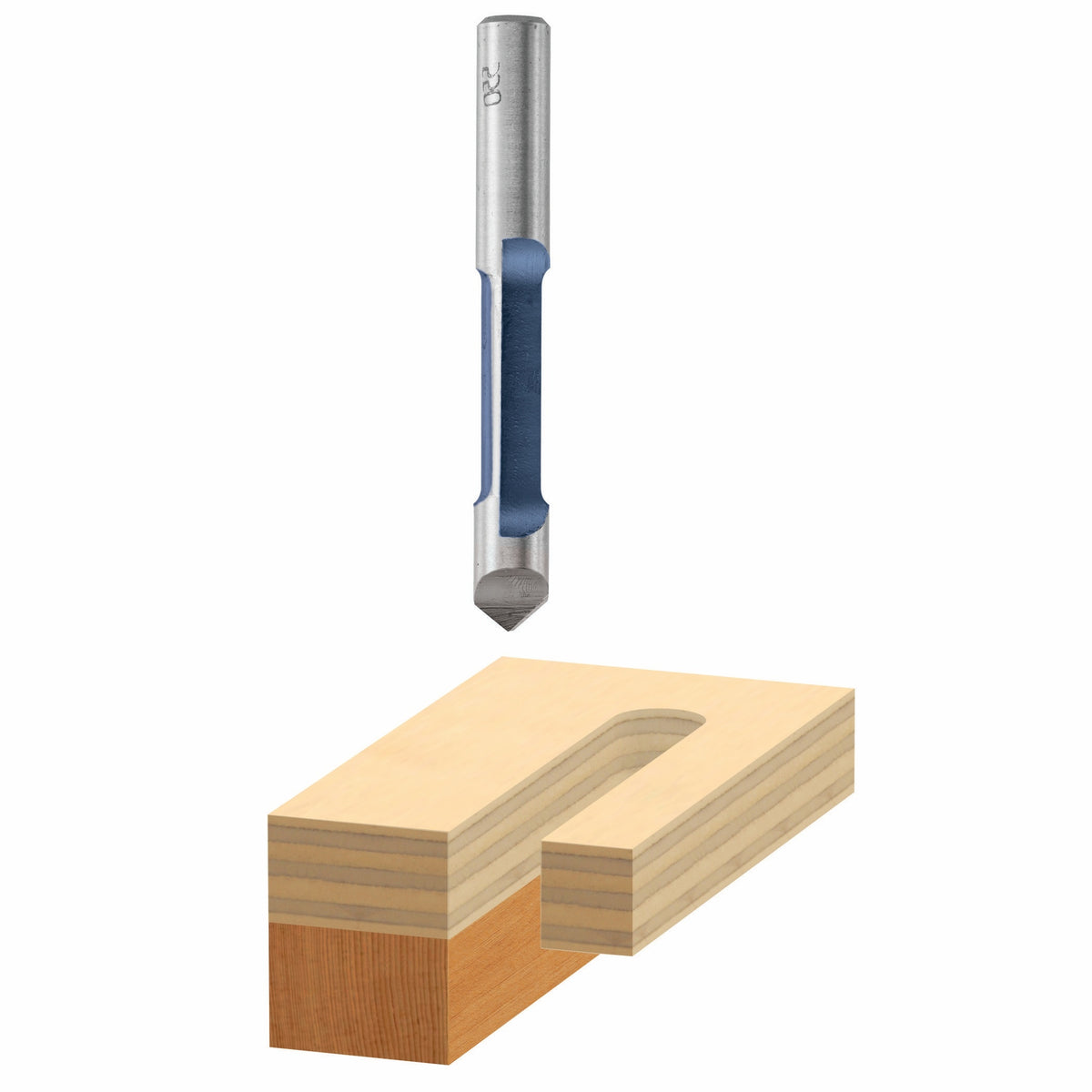 Bosch 85245B50 50 pc. 3/8 In. x 1 In. Carbide Tipped 1-Flute Pilot Panel Straight Bits