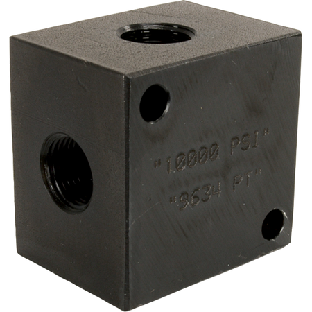 Power Team 9634 Manifold Block, (4) 3/8" Nptf Ports