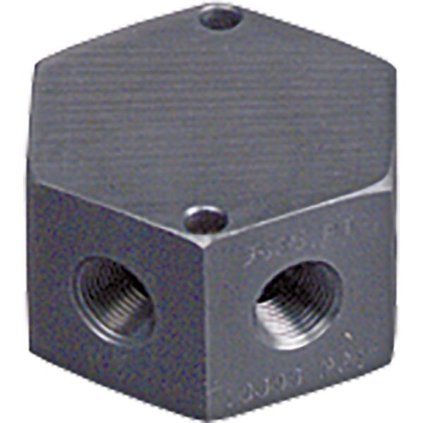 Power Team 9635 Manifold Block, (6) 3/8" Nptf Ports