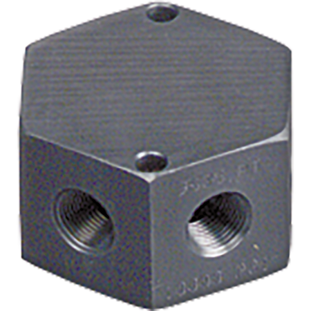 Power Team 9635 Manifold Block, (6) 3/8" Nptf Ports