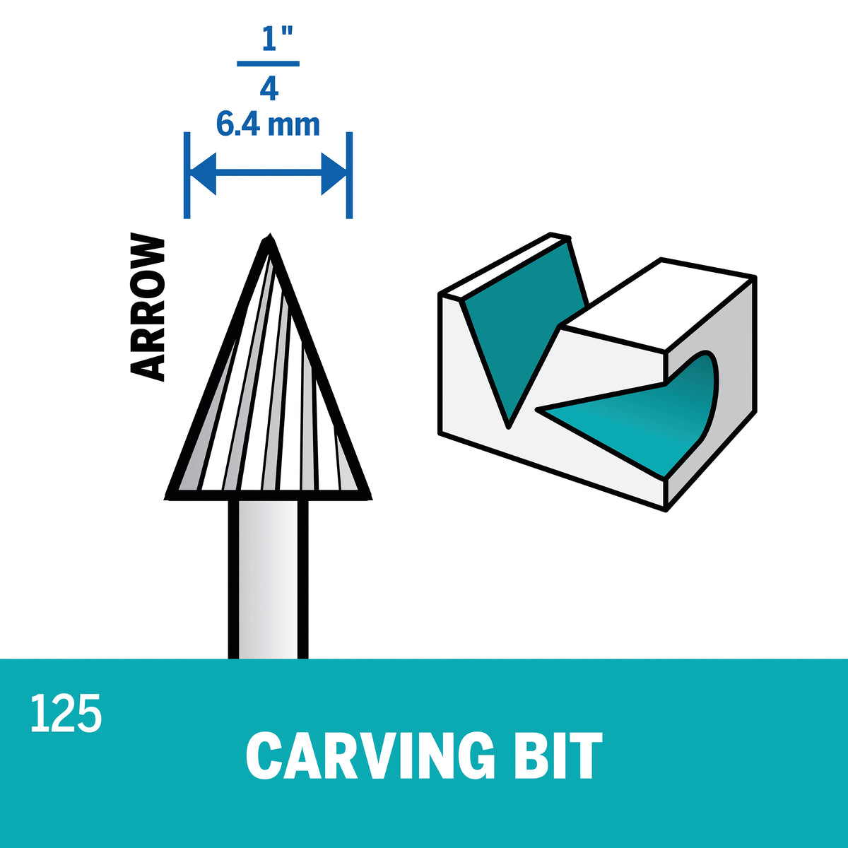 Dremel 125 1/4 In. (6.4 mm) Carving Bits