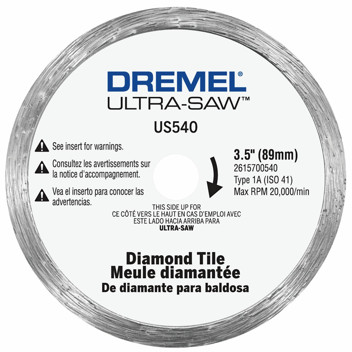 Dremel US540-01 Ultra-Saw 3.5 In. Diamond Coated Tile Cutting Wheel