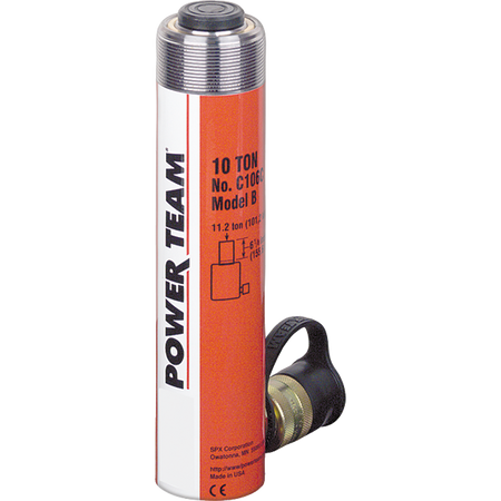 Power Team C106C Cylinder, Single Acting, Spring Return, 10 TON, 6-1/8" Stroke