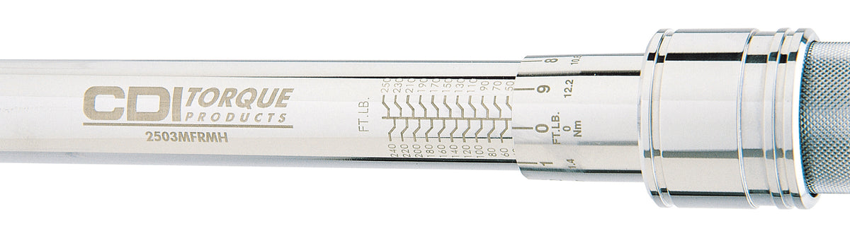 CDI Torque 1002MFRMH 3/8" Drive Micrometer Adjustable Torque Wrench, Dual Scale (10-100 ft-lb) - view 2