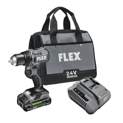 FLEX FX1131-1A 24V 1/2" 2 Speed Compact Drill Driver - Kit
