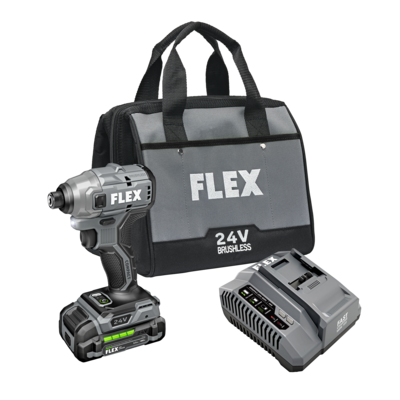 FLEX FX1331-1A 24V 1/4" Hex Compact Impact Driver - Kit