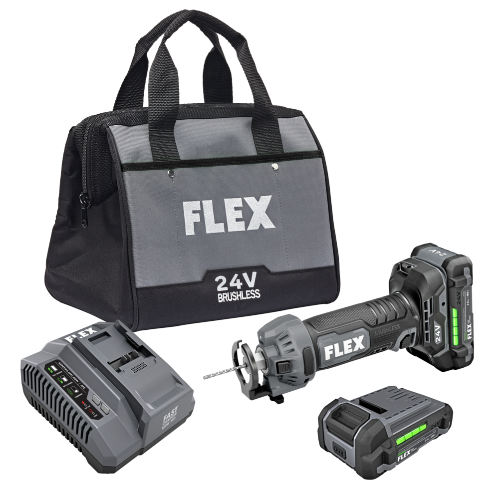 FLEX FX2471-2A 24V Drywall Cut Out Tool - Kit