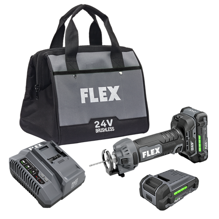 FLEX FX2471-2A 24V Drywall Cut Out Tool - Kit
