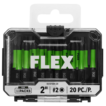 FLEX FA101004-20 Impact Ready 2" SQ2 Impact Driver Bit 20 Bulk