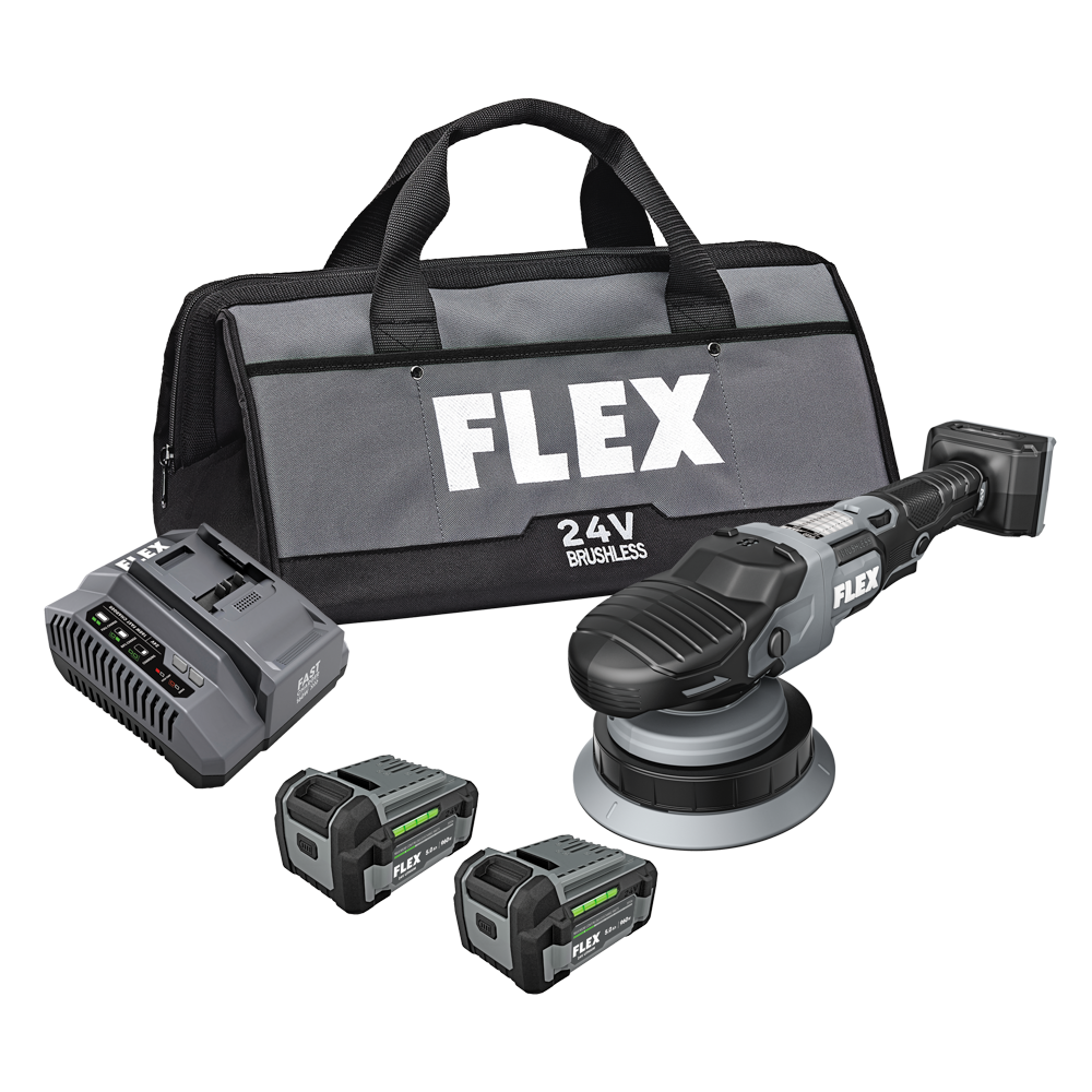 FLEX FX3321-2C 24V Free Random Orbital Polisher Kit (2x5.0Ah Battery+160W Charger)
