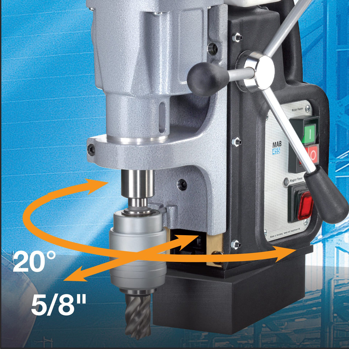 CS Unitec MAB 455 Magnetic Drill – 2-1/16" Capacity