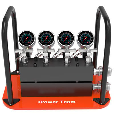 Power Team LM4D-E Lifting Manifold, 4 Port, Double Acting