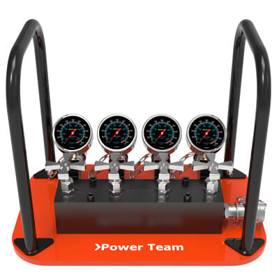 Power Team LM4S-E Lifting Manifold, 4 Port, Single Acting