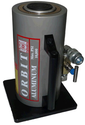 Orbit ORBV tire service aluminum jack with base plate