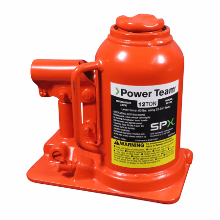 Power Team 9012A Bottle Jack, 12 TON, 3-3/4" Stroke