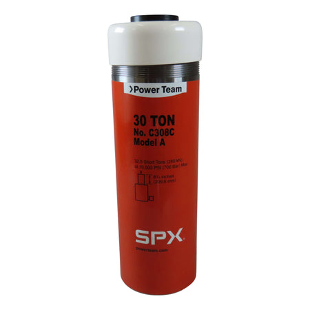 Power Team C308C Cylinder, Single Acting, Spring Return, 30TON, 8.00IN Stroke