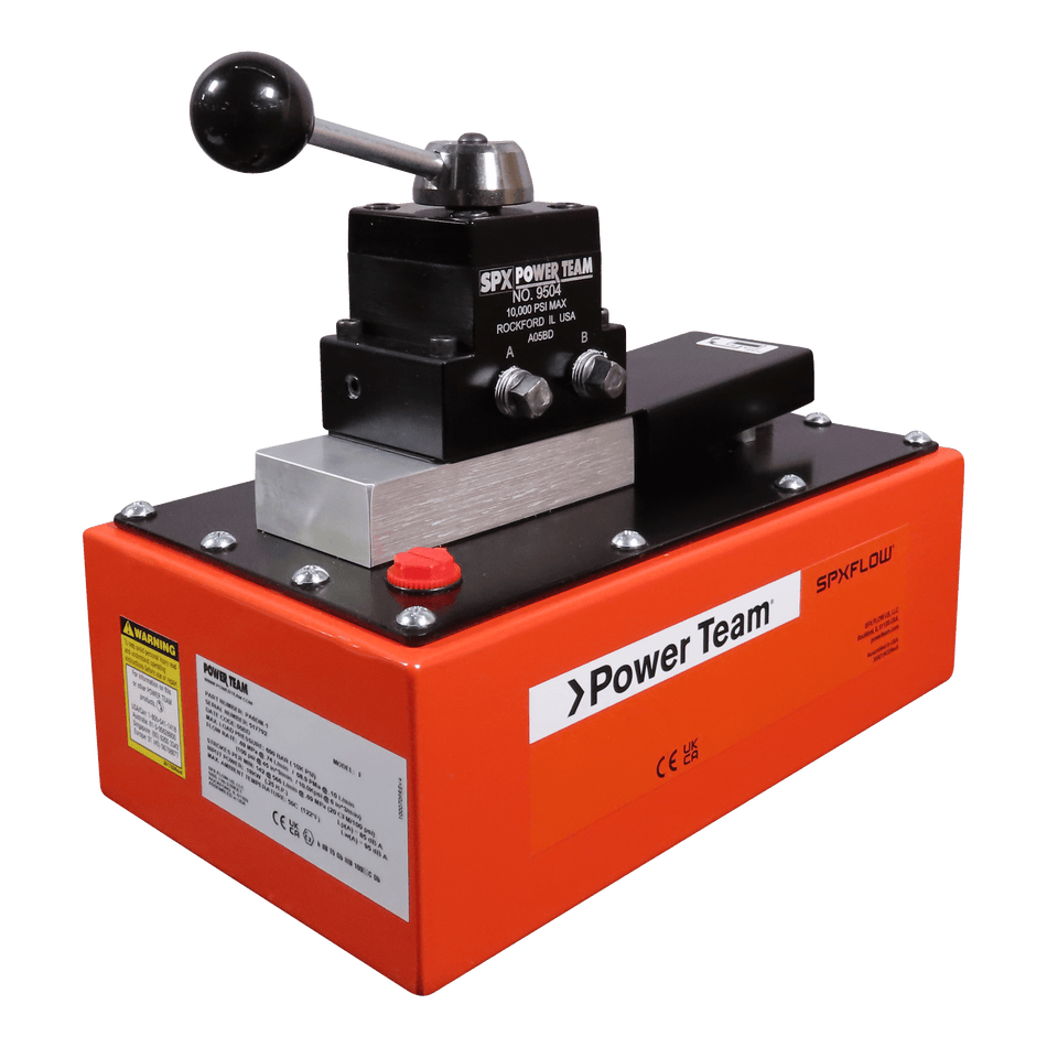 Power Team PA6DM Pump, Air/hyd 6 CU In/min, Cap 105 CU in