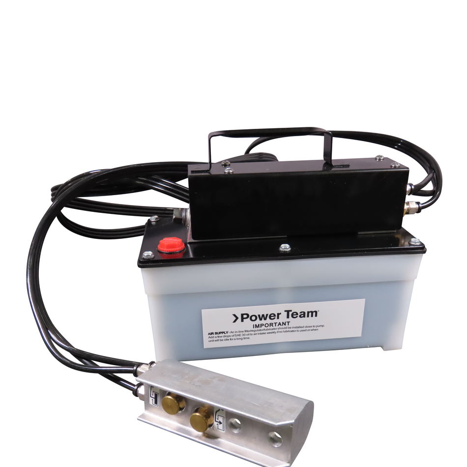 Power Team PA6R Pump, Air/hyd 6 CU In/min, Cap 105 CU in
