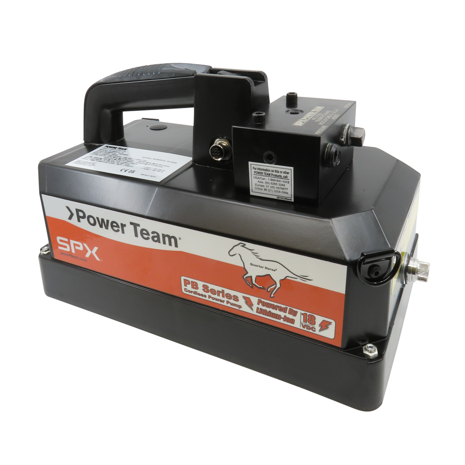 Power Team PB102A-1 Pump, Cordless, 18VDC, Single Acting, Auto Dump, US Charger
