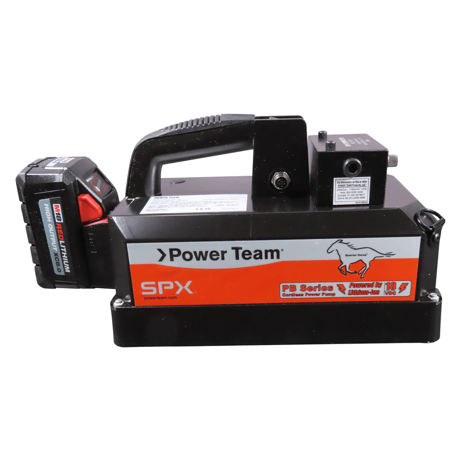Power Team PB102P-1 Pump, Cordless, 18VDC, Single Acting, 2 WAY, Auto Dump, Pendant, US Charger