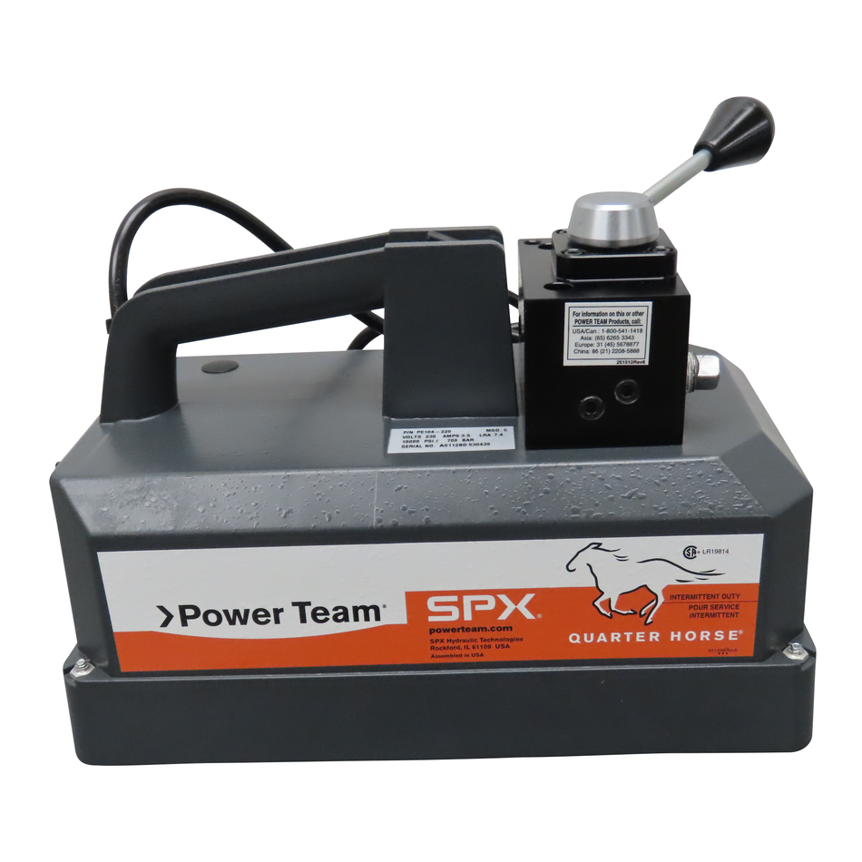 Power Team PE104-220 Pump, E 2-SPD, 220/230V, 50/60HZ, S/D