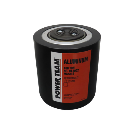 Power Team RA1002 Aluminum Cylinder, Single Acting, Spring Return, 100 TON, 2-1/8" Stroke