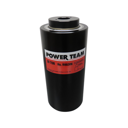Power Team RHA306 Cylinder, Hollow Hole, Single Acting, 30 TON, 6" Stroke