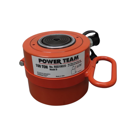 Power Team RSS1002D Shorty Cylinder, Single Acting, Spring Return, 100 TON, 1-1/2" Stroke