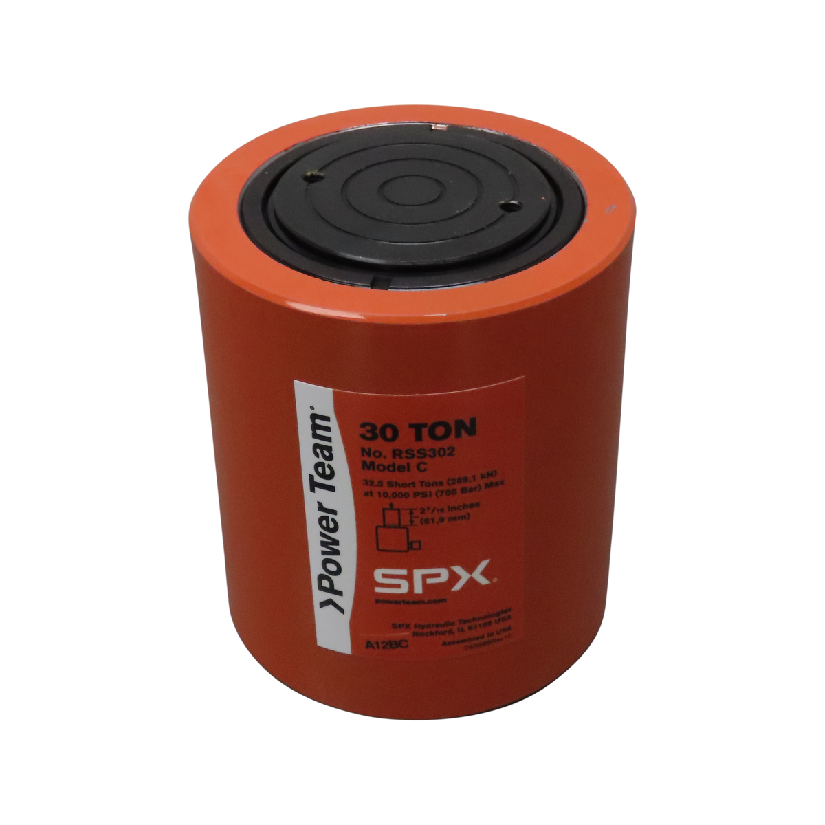 Power Team RSS302 Shorty Cylinder, Single Acting, Spring Return, 30 TON, 2-7/16" Stroke