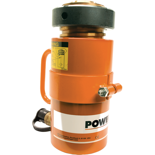 Power Team R5510L Cylinder, Single Acting, Load Return, Locking Collar, 55 TON, 10" Stroke