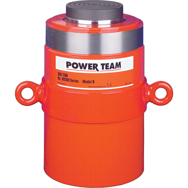 Power Team RD3006 Cylinder, Double Acting, Hydraulic Return, 300 TON, 6" Stroke