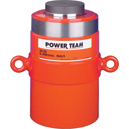 Power Team RD3006 Cylinder, Double Acting, Hydraulic Return, 300 TON, 6" Stroke